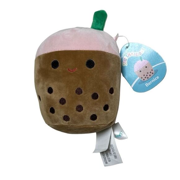 Squishmallows Food Squad Bernice Boba Bubbles Iced Tea Drink 6” Plush Toy - Picture 1 of 9